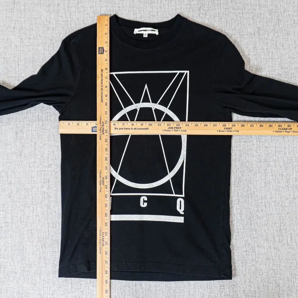 McQ Alexander McQueen Long Sleeve T-Shirt in Black Size Medium
